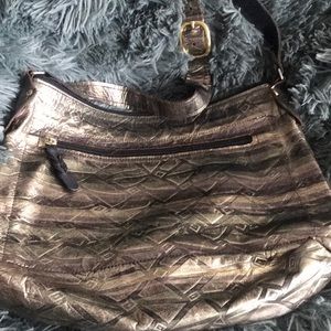Metallic colors shoulder bag, vintage.